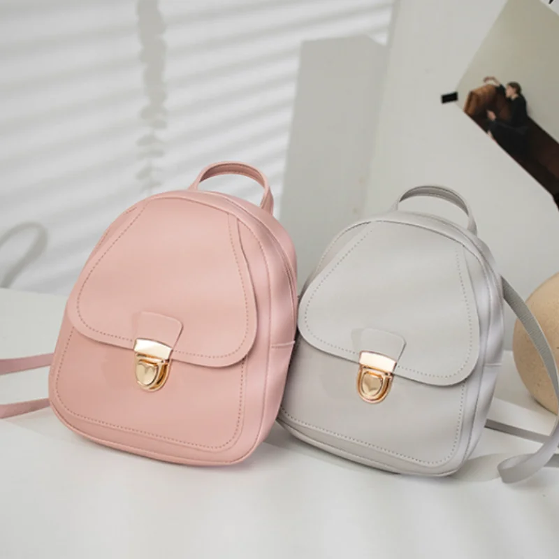 

Small Women Backpack Quality Leather Shoulder Bag For Teen Girl Multifunctional Small Bagpack Female Phone Pouch mochila