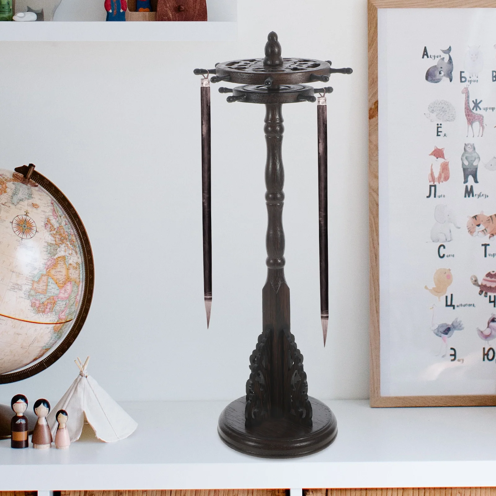 Вешалка для кистей круглая основа ручка канцелярские товары стойка отдыха