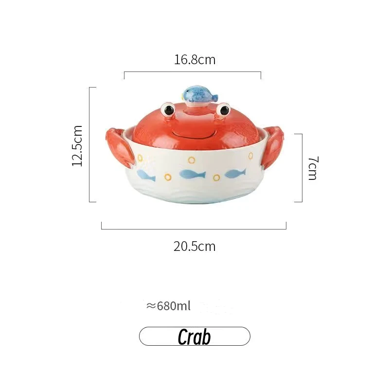 

Керамическая миска Kawaii Crab Ramen
