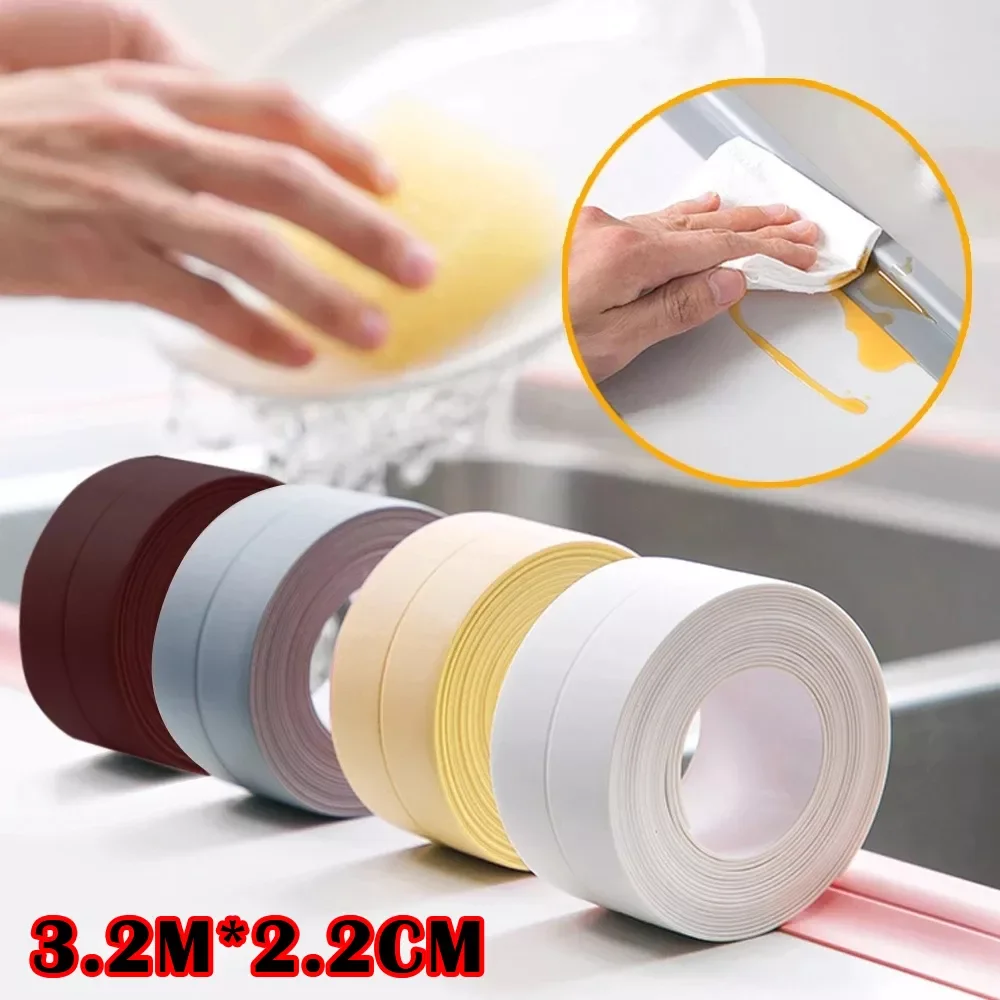 

Sealing Tape Waterproof Mouldproof Gap Seam Tape Self-adhesive Seam Toilet Corner Seal Strip Dustproof Wall Stickers