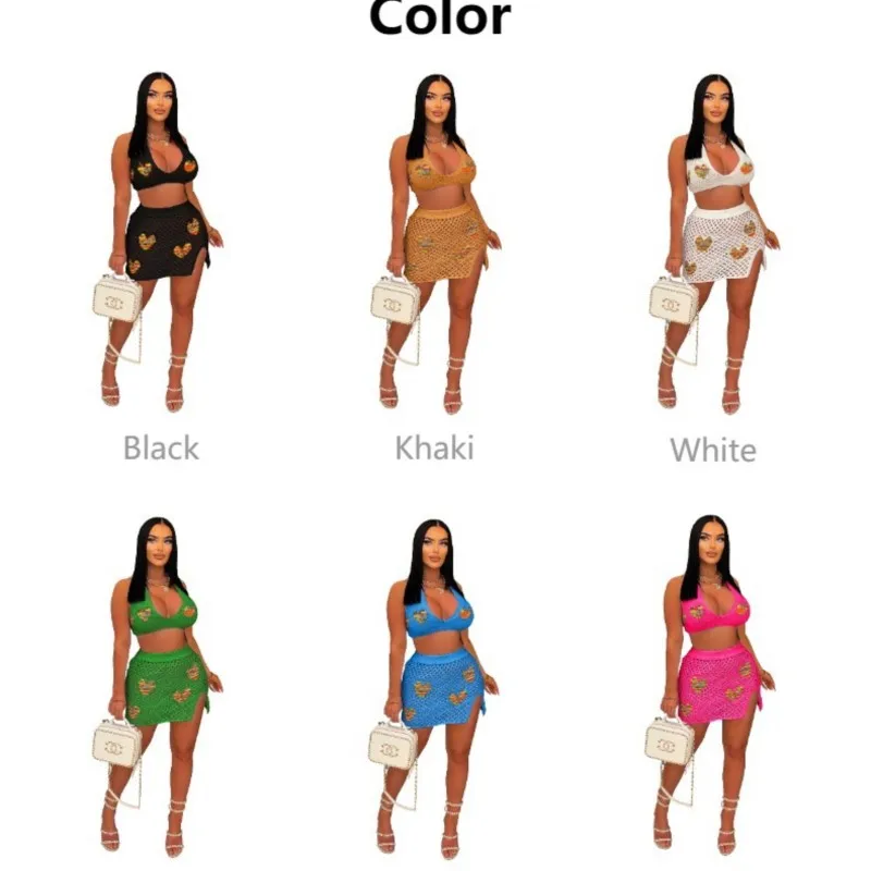 

Кафтан, Пляжное платье, накидка для плавания, Новинка лета 2023, женская сексуальная жаккардовая однотонная вязаная туника из спандекса, пляжная одежда