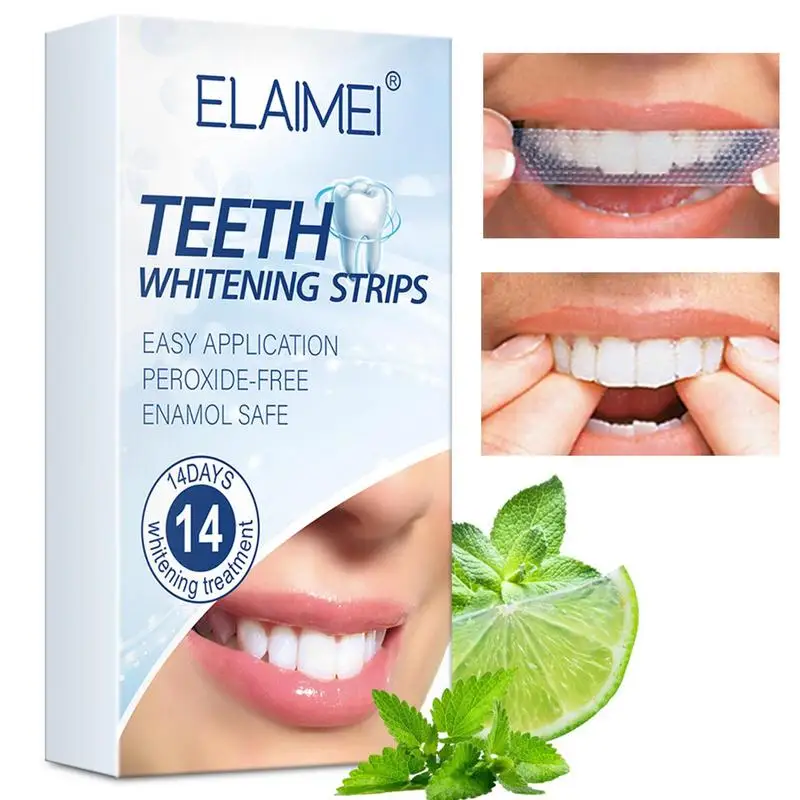 

Teeth Whitening Strips Smile Whitener Kit Tooth Stain Remover Fresh Breath Professional Effects Portable To Use Teeth Whiter