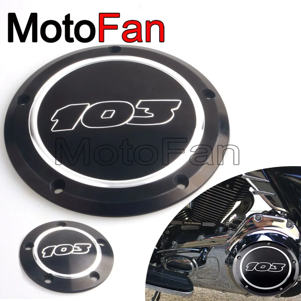 Motorcycle Parts 103 Derby Timing Covers Timer Cover Black for Harley Softail Night FXSTB Street Glide FLHX Dyna FLHRS