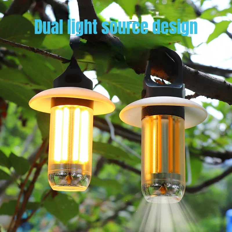 Новый портативный многофункциональный двойной фонарик 2 в 1 для наружной