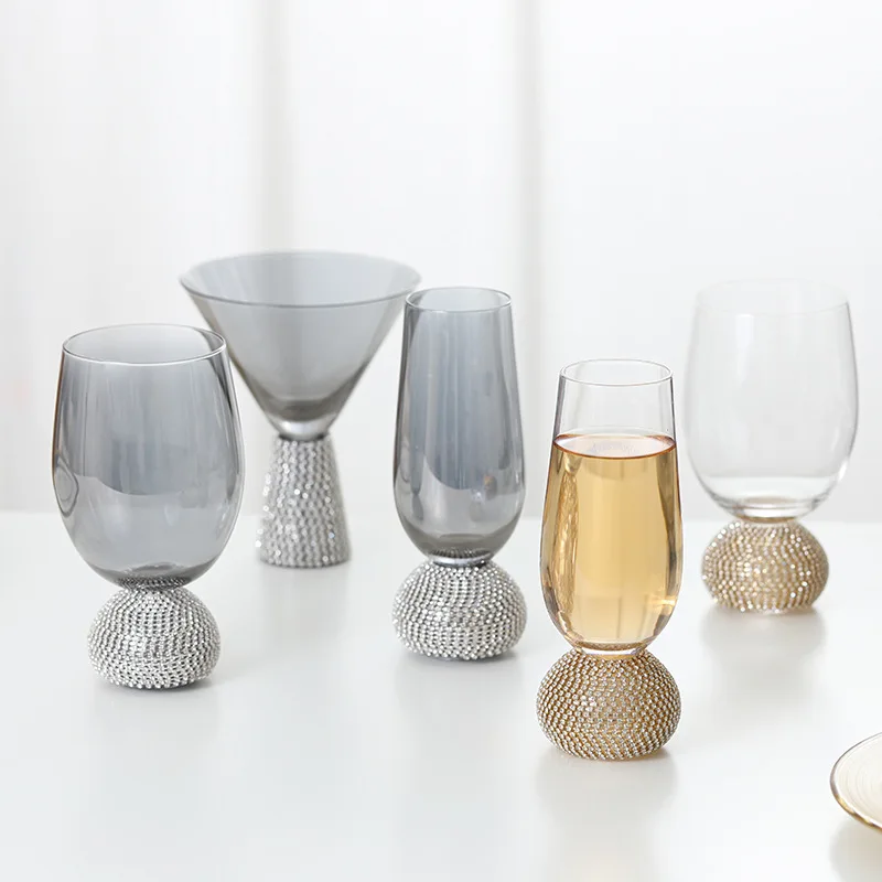 

Light Luxury Diamond Fairy Diamond Cup Household Decoration Crystal Glass Wine Glass Cocktail Glass Red Wine Glass Wholesale