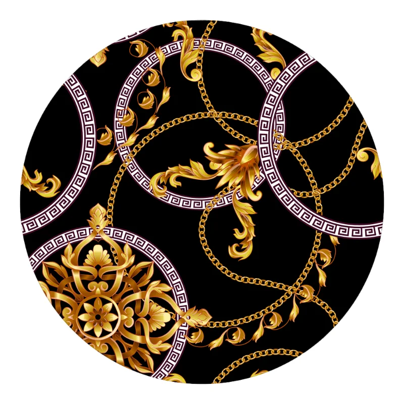 Круглый ковер в стиле бохо для спальни дивана обивки домашний устойчивый к