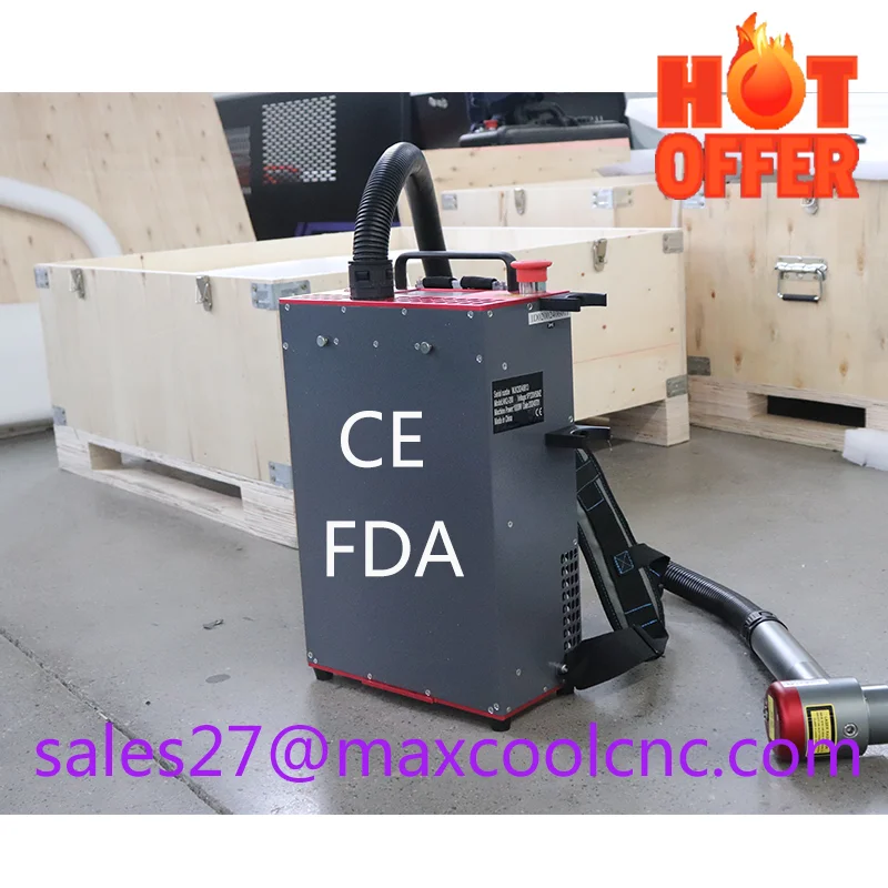 Maxcool 300 Вт импульсный лазерный очиститель рюкзак 100 ручной портативный для