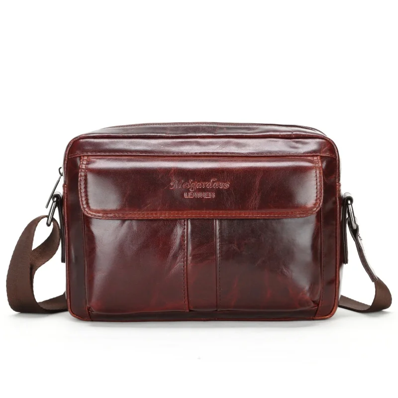 Сумка на плечо мужская из натуральной кожи