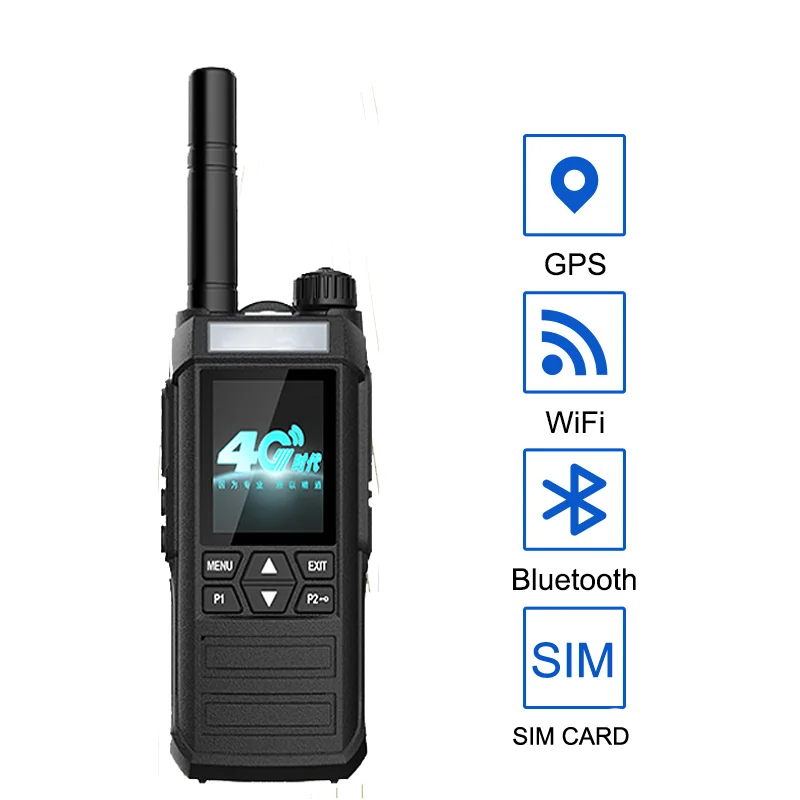 Wifi And Bluetooth Android System  GSM/WCDMA/LTE Network Digital 4G Zello Radio Trunking Walkie Talkie
