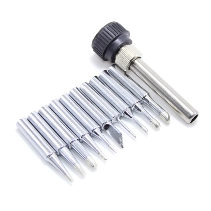 

10Pcs/lot Iron Casing Lead Free Solder Iron Tip 900M-T For 936/937/942 Soldering Rework Station Iron Tsui Replacement
