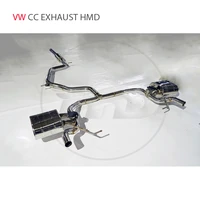 hmd stainless steel material exhaust pipe manifold downpipe for volkswagen vw cc car accessories valve muffler for car