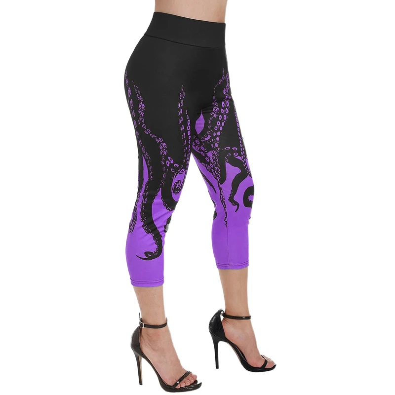 2022 Women Octopus Printed Leggings Fashion Slim Tight Seamless Fitness Gym Leggings Stretch Yoga Pants Summer Ropa De Mujer