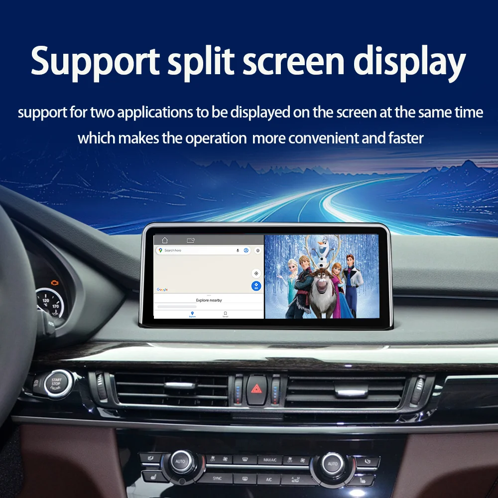 Новинка ID8 UI Android 14 беспроводной CarPlay авто для BMW X5 F15 X6 F16 F85 2013-2018 Автомобильный