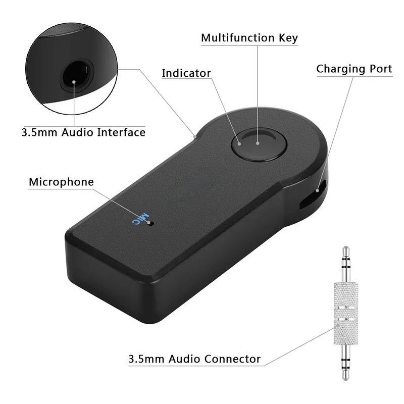 2 в 1 беспроводной приемник Bluetooth 5 0 адаптер передатчика 3 мм разъем для