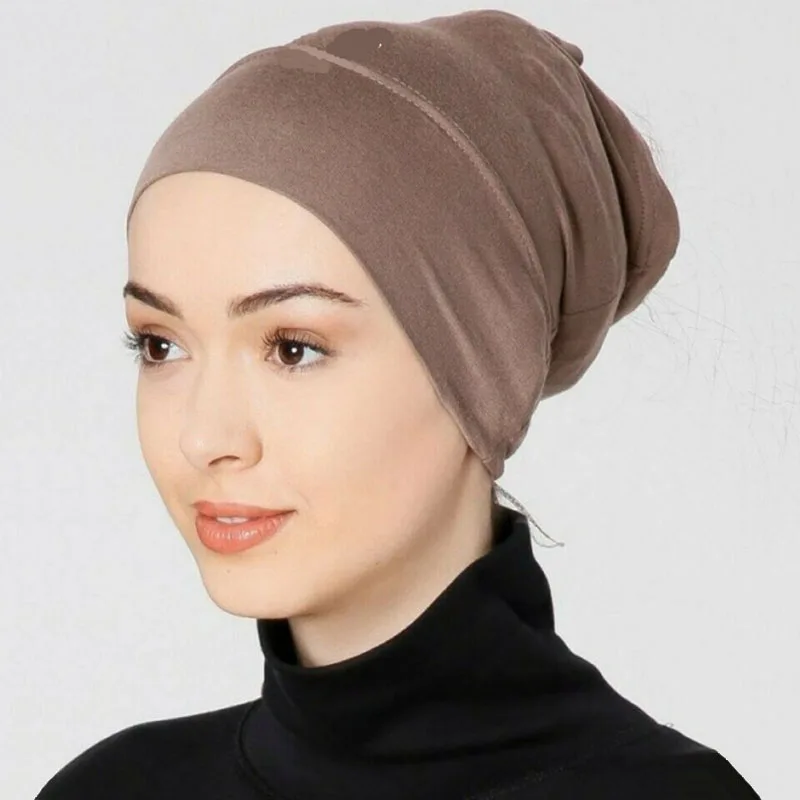 

2023 мягкая Модальная внутренняя искусственная мусульманская стандартная шапка, мусульманская шапочка под платок, женская головная повязка, тюрбан для женщин