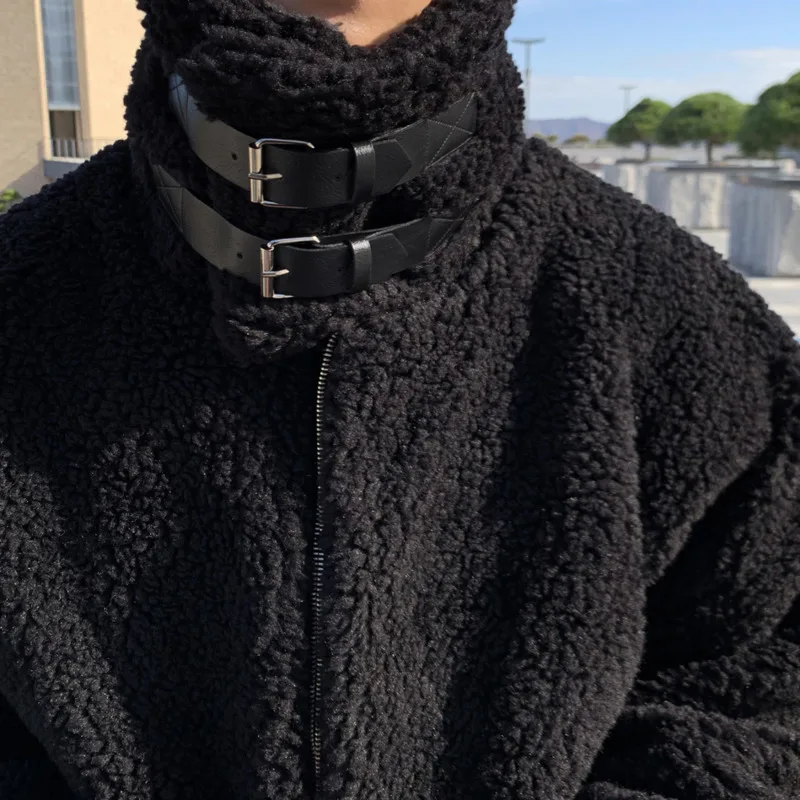 Winter Jacket Men Warm Fashion 3-color Retro Thicken Lamb Wool Jacket Men Oversize Loose Thicke Short Coat Mens Korean Clothes