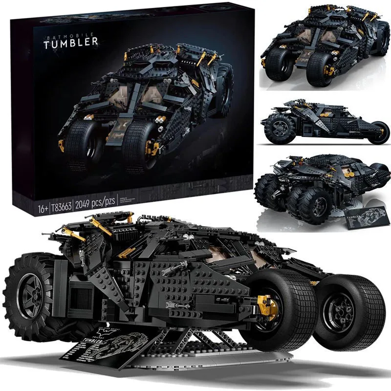 

Compatible 76240 Chariot Dark Knight Batmobile 2049pcs Model Building Blocks Bricks Toys for Children Christmas Birthday Gifts