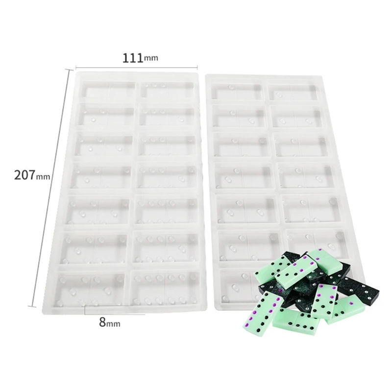 

DIY Kit UV Epoxy Resin Silicone Dominoes Mold for Handmade Making Tool Living Room Craft Transparent Supplies