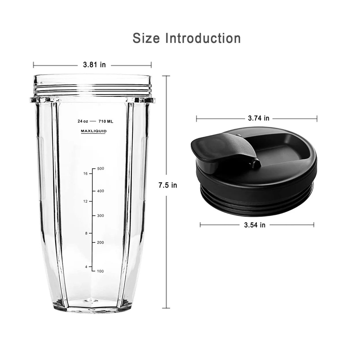 Блендер 24 унции чашка блендера с уплотнительной крышкой и чистящей щеткой