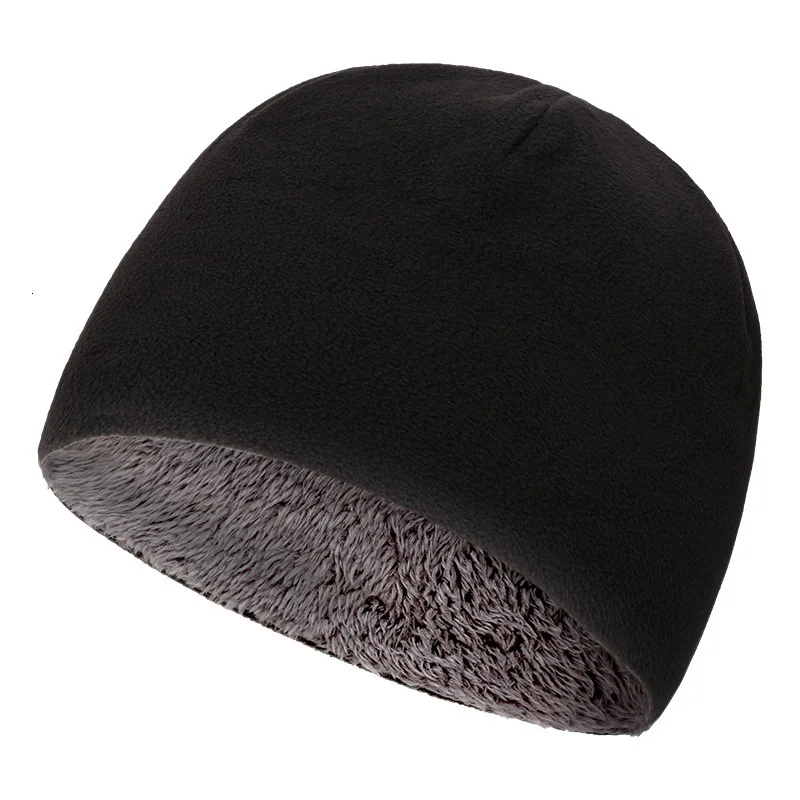 

56 62cm Winter Warm Fleece Cap Outdoor Sports Hat Plus Velvet Windproof Thermal Riding Climbing Hiking Army Fans Tactical Caps