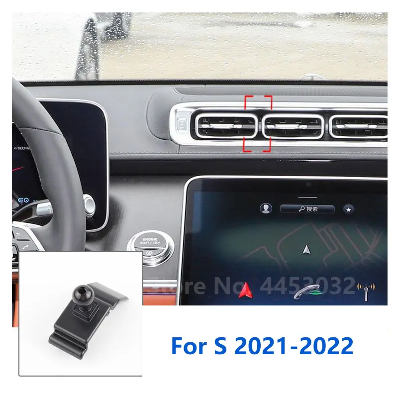

17mm Special Mounts For Mercedes Benz S W223 W222 Car Phone Holder GPS Supporting Fixed Bracket Base Accessories 2015-2022