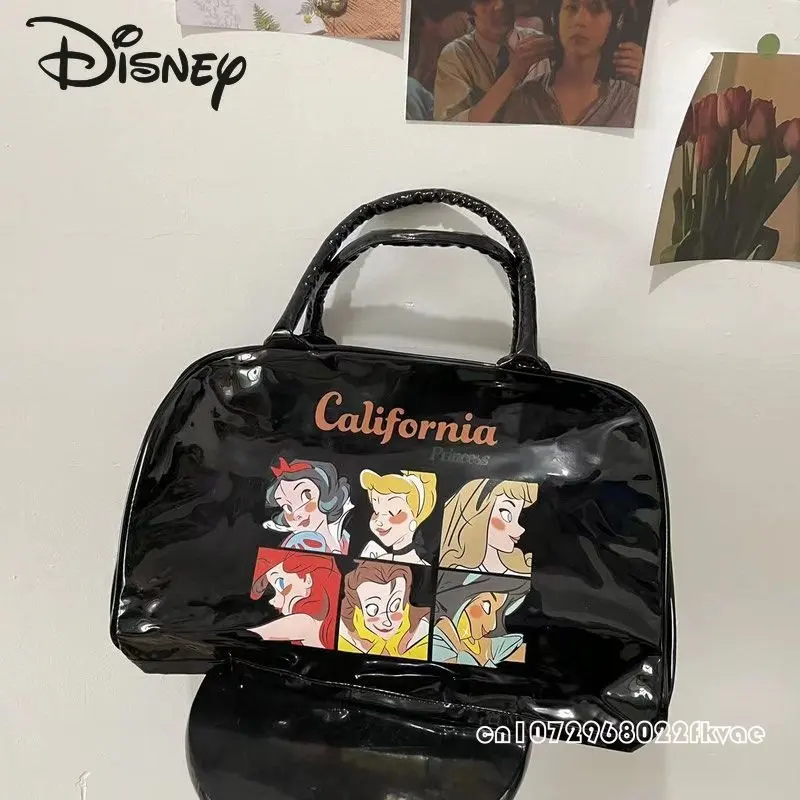Disney Princess New Handbag Fashion Retro Trend Large Capacity Women's Travel Bag High Quality Casual Versatile Fitness Bag