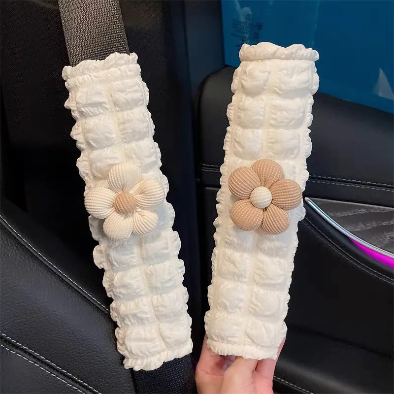 Симпатичный чехол для ремня безопасности пара удлиненных украшений в мультяшном