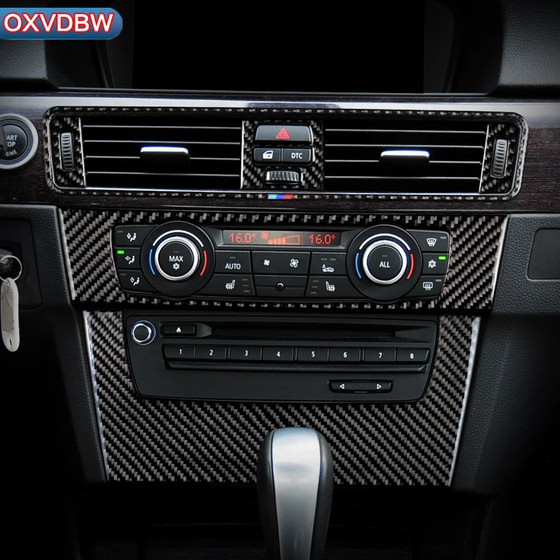 

Для bmw e90 e92 e93 внутренняя отделка из углеродного волокна кондиционер CD панель управления украшение автомобильный Стайлинг 3 серии Аксессуар...