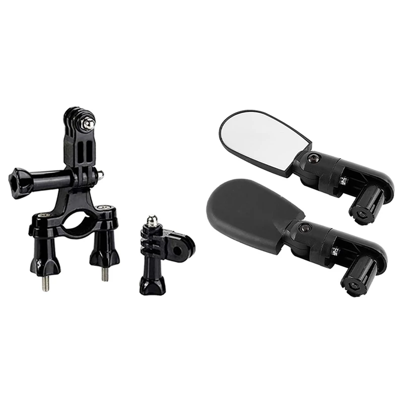 

Bicycle Bike Handlebar Mount Adapter With 2PCS Bar End Bicycle Mirrors