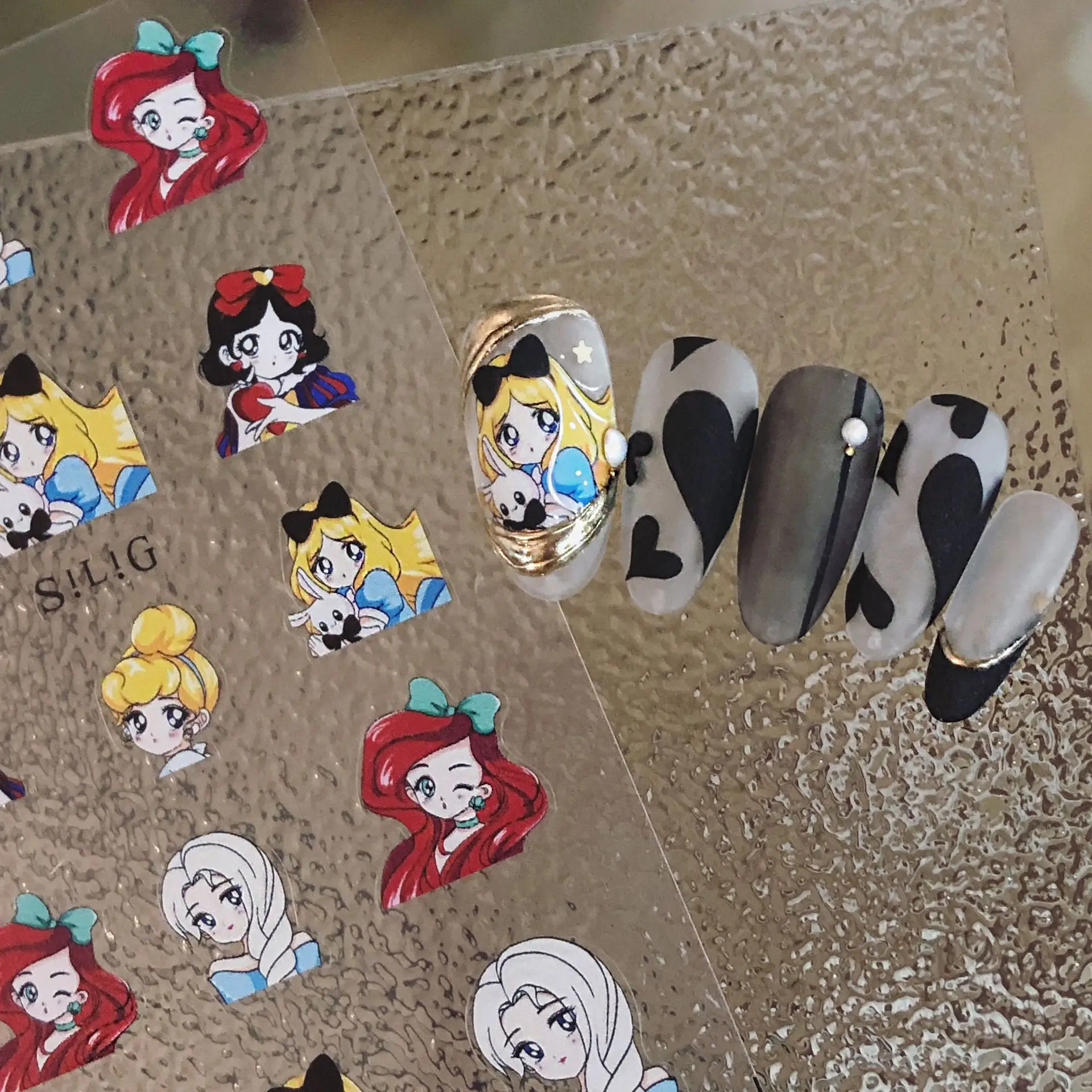 

Милые белоснежные наклейки для ногтей Disney, матовые тонкие прозрачные наклейки для ногтей