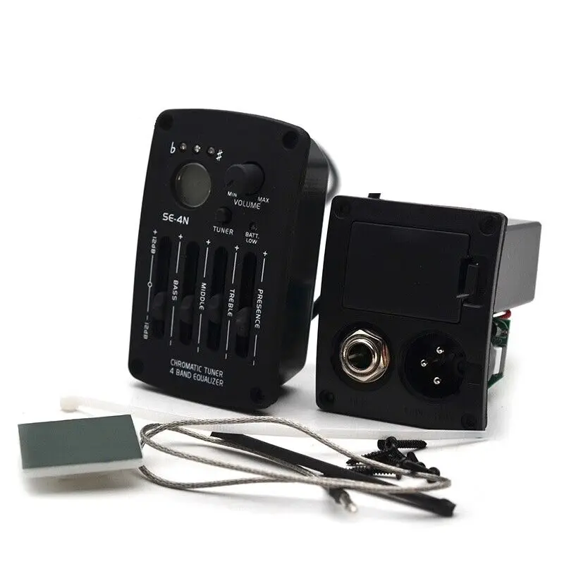 

Цветовой тюнер, 4-полосный эквалайзер EQ Preamp Piezo Guitar Pickup