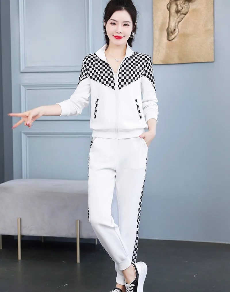 

Women's Sportswear Suit 2022 Spring New Casual Fashion Korean Long Sleeve Sportswear Pants 2 Piece Sets Women