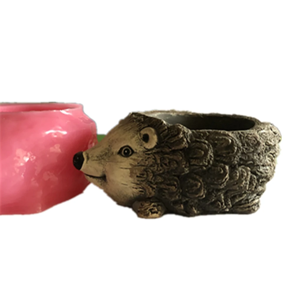 Симпатичные животные 3D форма для цветочных горшков с ежиком бетон силиконовый