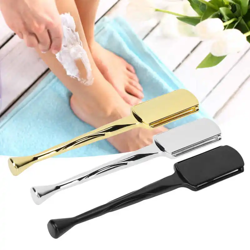 

Shaving Blades Men Manual Razor Home Hair Salon Portable Stainless Steel Manual Shaver for Sideburns Eyebrow Trimming Barber