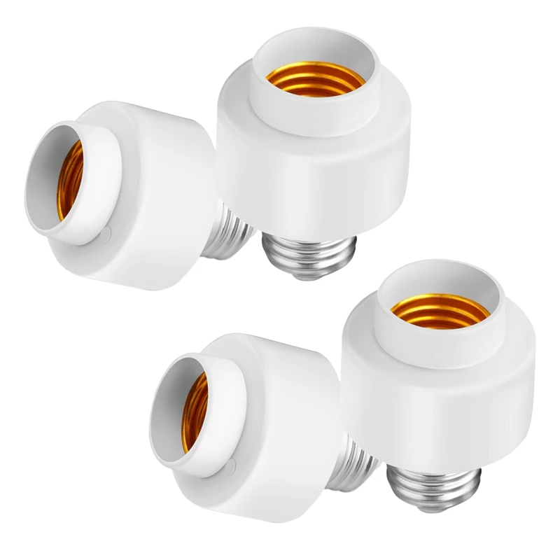 

JFBL Hot 4 Pack Tuya Smart Life Wifi Smart Light Bulb Socket Adapter E26 Switch Lamp Base Holder For Amazon Alexa Google Home
