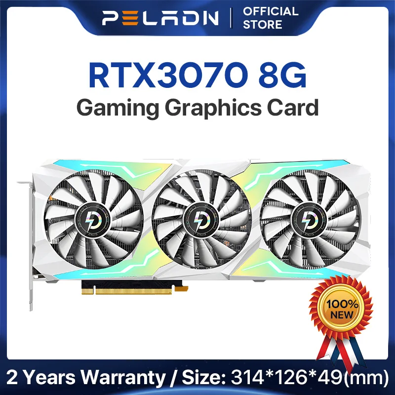 Видеокарта PELADN RTX 3070 8G GDDR6 GPU NVIDIA компьютерный ПК PCI Express X16 4,0 RGB игровая видеокарта новая RTX3070 8 Гб