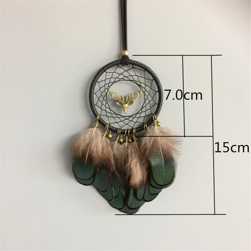 Mini Dream Catcher With Natural Feather Dreamcatcher Wind Chime Hanging | Дом и сад
