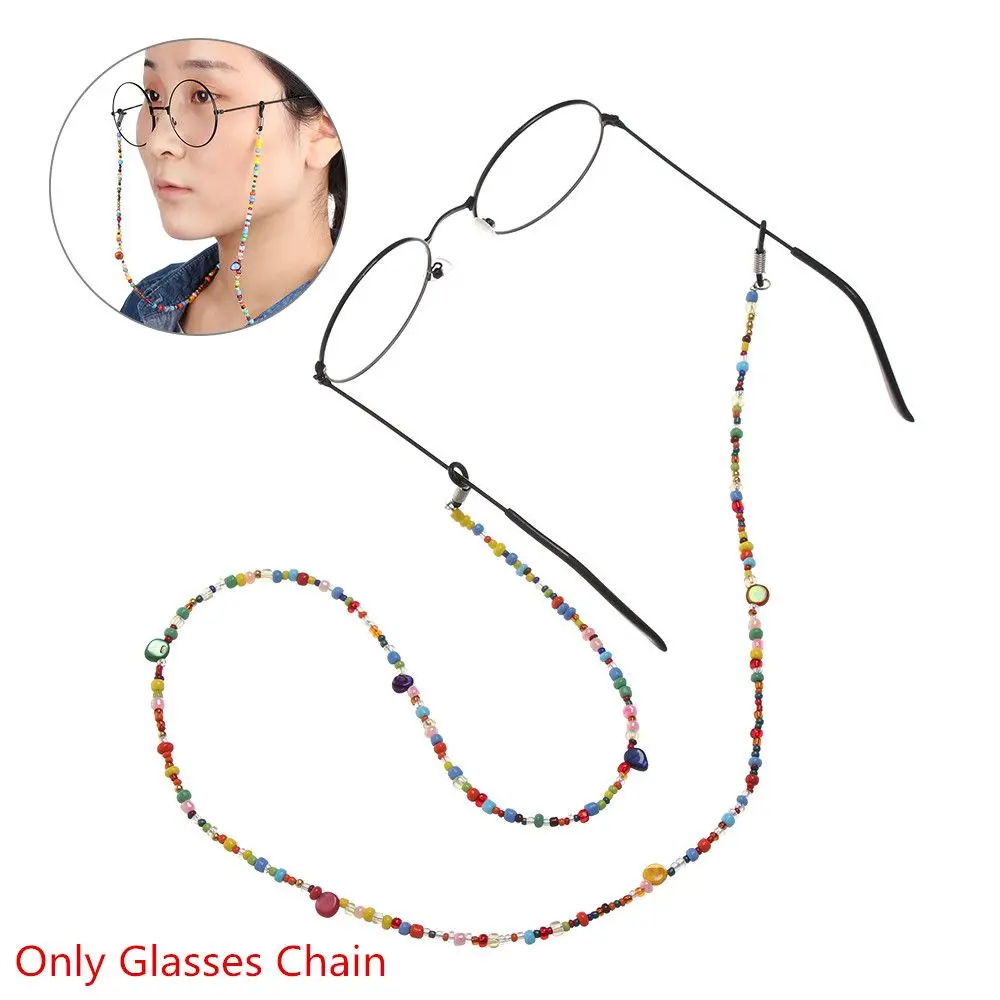 

Очки для чтения женские нескользящие, ожерелье с цветными бусинами, цепочка для очков, аксессуары для глаз