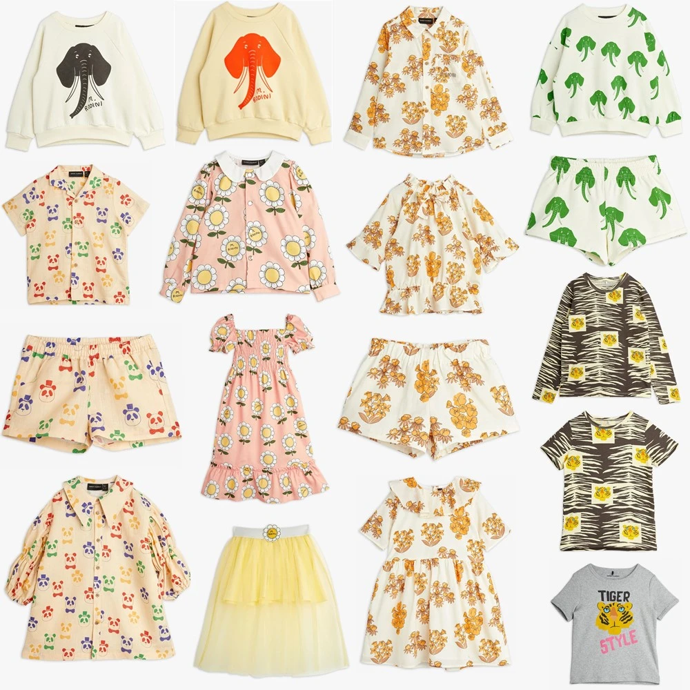 

Kids T Shirts Shorts Set For Boys 2022 Summer Spring MR Brand Flower Printed Girls Dress Chidlren's Clothes Long Sleeve Shirts