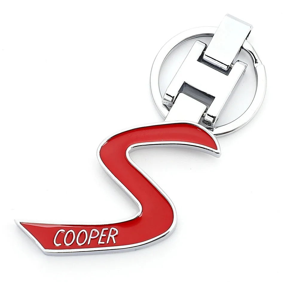 

3D Metal S Emblem Car Keychain Key Ring for BMW Mini Cooper S One JCW Clubman Countryman Paceman R56 R55 R60 R61 F55 F56 F54 F60