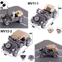 moc ww2 military us germantrucks tank car building blocks army figures weapons vehicles accessories model bricks kids toys