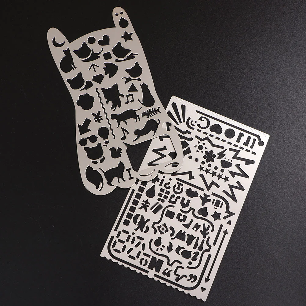 

Stencils Drawing Painting Journal Scrapbooking Stencil Decorative Wood Fashion Signs Sheet Metal Adults Craft Template Crafts