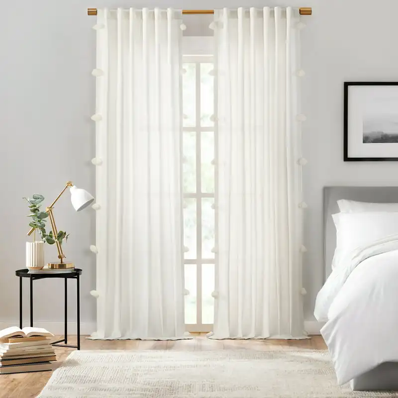 

Rod Pocket Light Filtering Curtains, 50 in x 84 in (2 Panels)