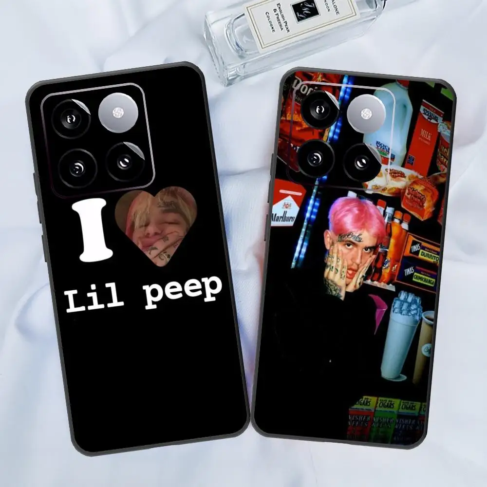 L_lil P_peep чехол для телефона Xiaomi 14 Ultra 13T 13Pro 13 12T 12 11T 11i 11 Черный силиконовый