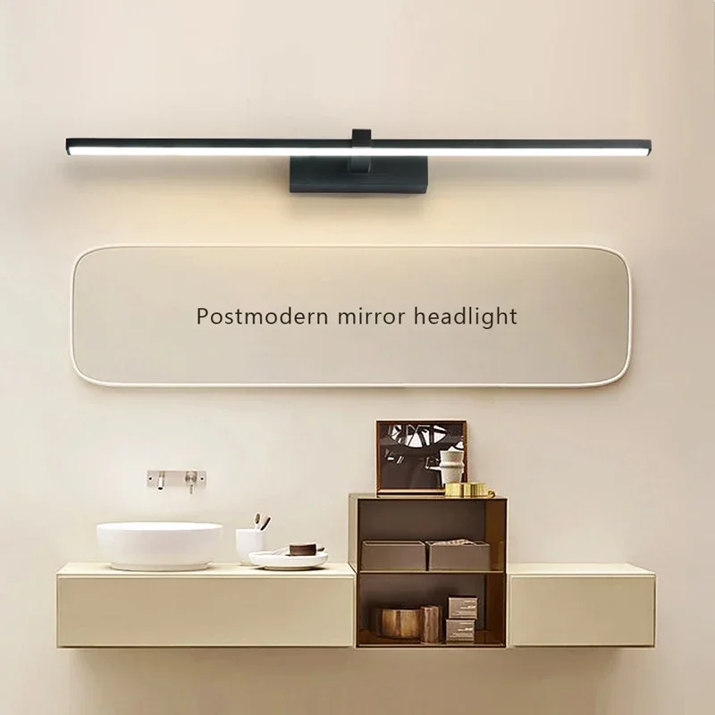 Фото Modern LED Wall Light Bathroom Hardwares Wall Lamp Three Colors Lights Aluminum Led Bathroom Bath Mirror Line Lamp Make Up light №2