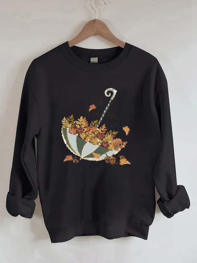 

Fall Is In The Air - Casual Round Neck Sweatshirt