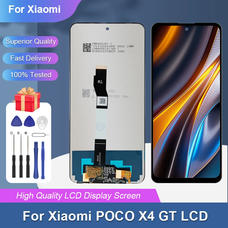 

1Pcs 6.6 Inch For Xiaomi POCO X4 GT Lcd Touch Screen Digitizer 22041216G Assembly Note 11T PRO Display Free Shipping With Tools