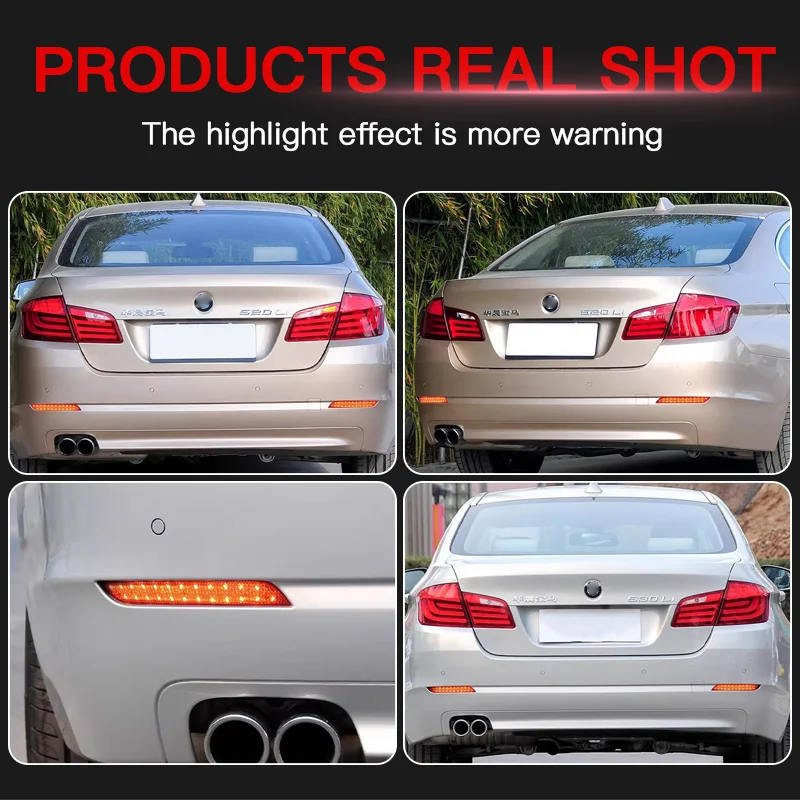 2X для BMW F10 F11 F18 светодиодный отражатель заднего бампера 5 серии 520d 520i 523i 525d 2009-2014