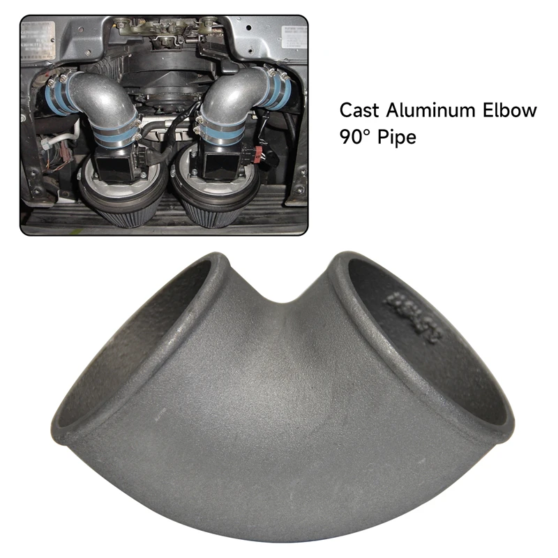 

Pipe Joiner 89mm Cast Aluminum 90 Degree Elbow Pipe Turbo Intercooler pipe silver