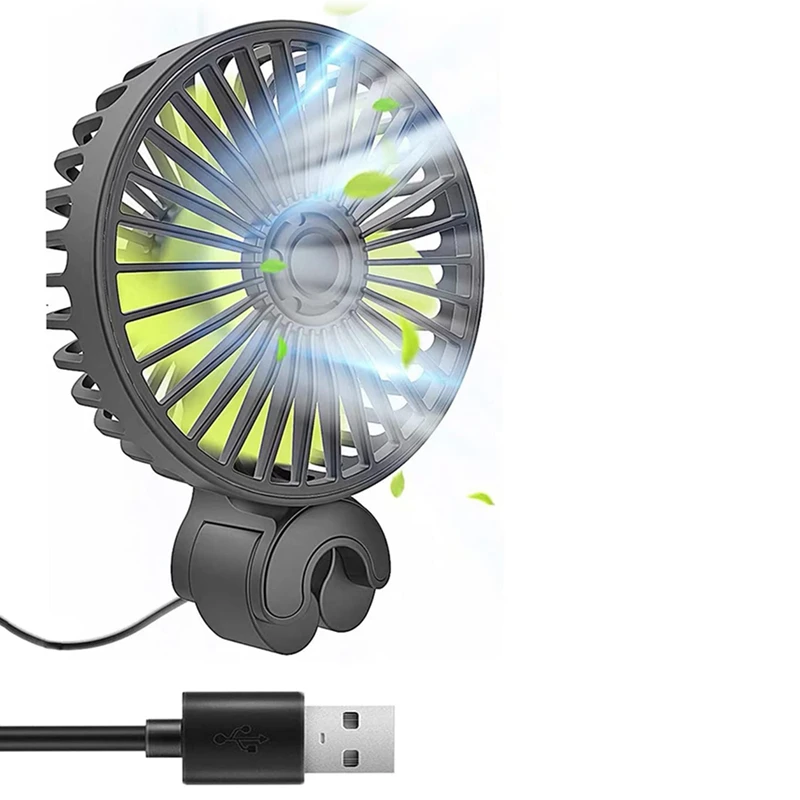 

Автомобильный Вентилятор охлаждения, USB-вентилятор для заднего сиденья автомобиля, 3 скорости, автомобильный вентилятор с клипсой для автом...